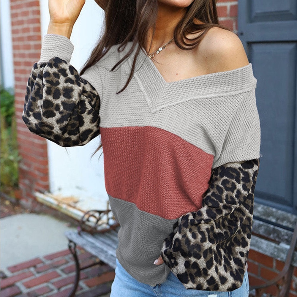 Wild patchwork leopard long sleeve